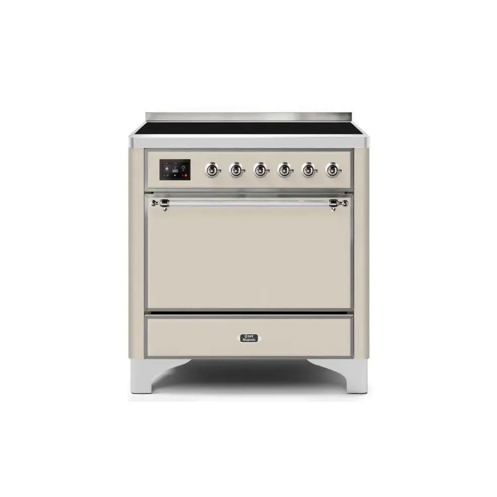 ILVE Majestic II 36 Inch Electric Freestanding Induction Range with Solid Door and Chrome Trim