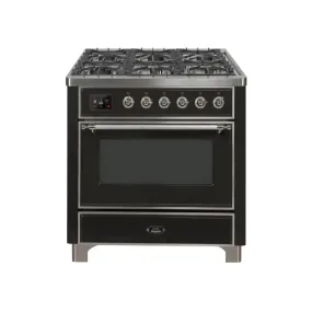 ILVE Majestic II 36 Inch Freestanding Dual Fuel Range Single Oven Liquid Propane with Chrome Trim