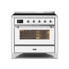 ILVE Majestic II 36 Inch Freestanding Electric Induction Range with Chrome Trim