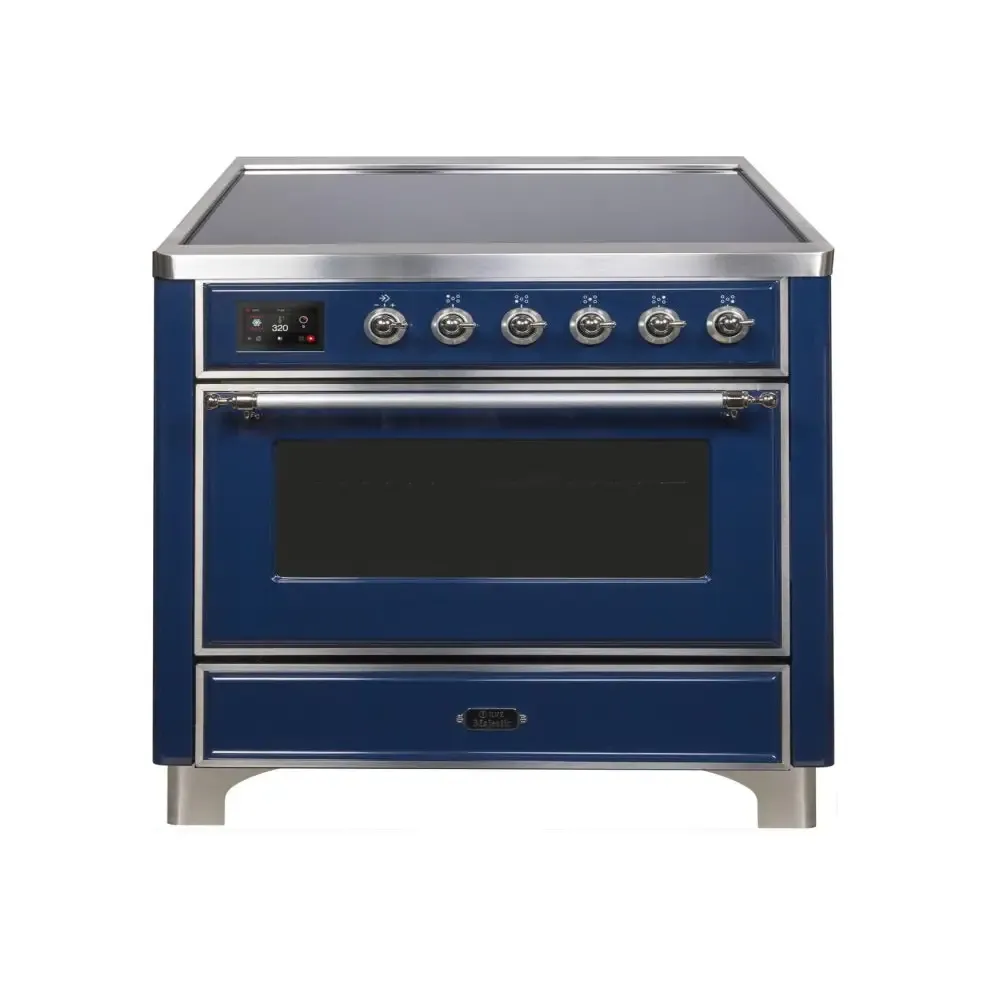 ILVE Majestic II 36 Inch Freestanding Electric Induction Range with Chrome Trim