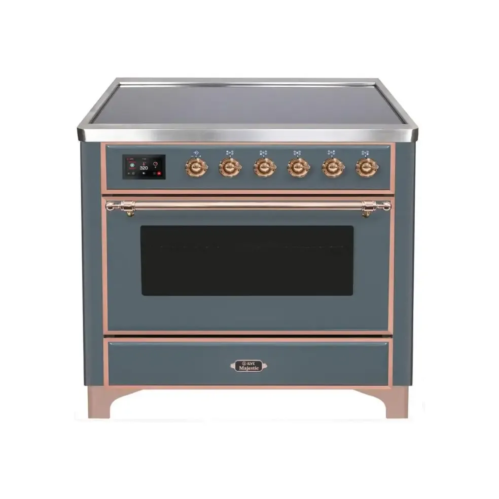 ILVE Majestic II 36 Inch Freestanding Electric Induction Range with Copper Trim