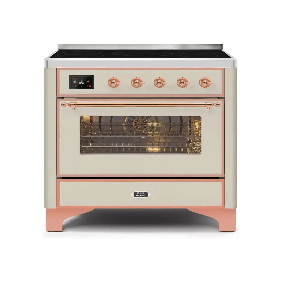 ILVE Majestic II 36 Inch Freestanding Electric Induction Range with Copper Trim