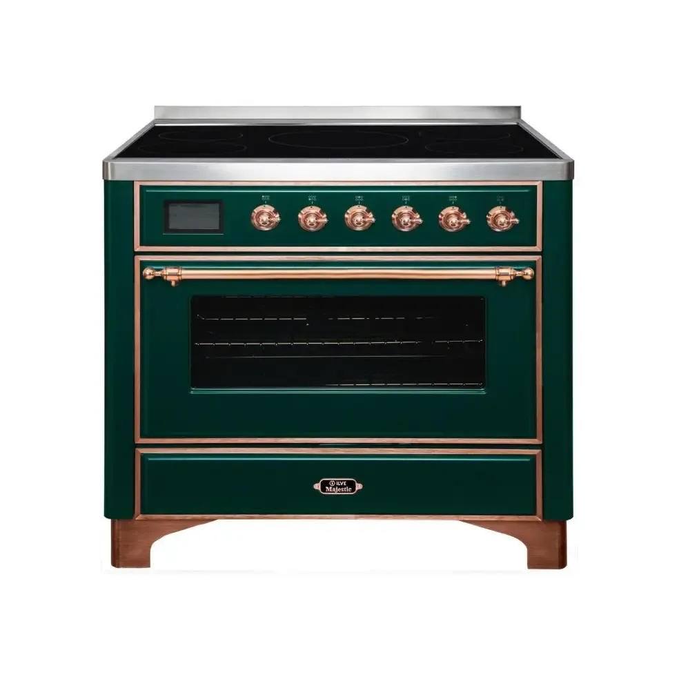 ILVE Majestic II 36 Inch Freestanding Electric Induction Range with Copper Trim