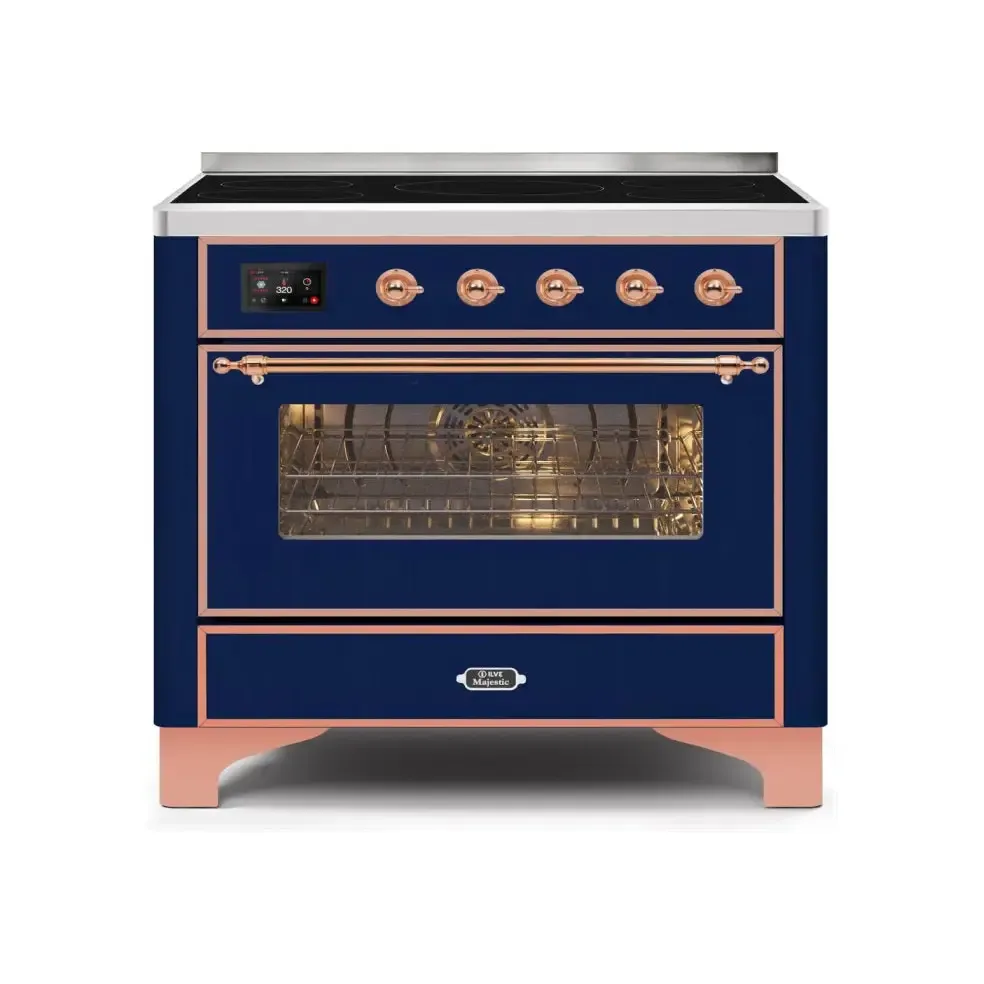 ILVE Majestic II 36 Inch Freestanding Electric Induction Range with Copper Trim