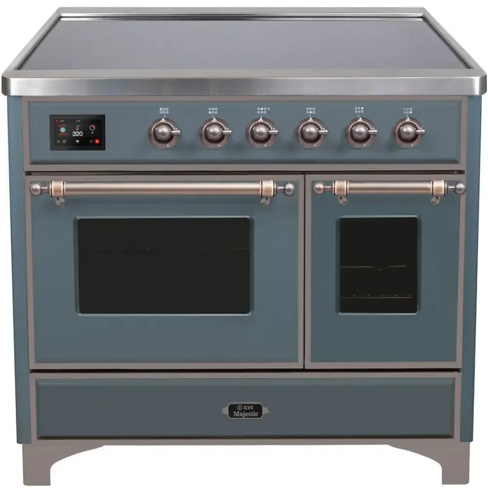 ILVE Majestic II 40 Inch Electric Freestanding Induction Range with Bronze Trim