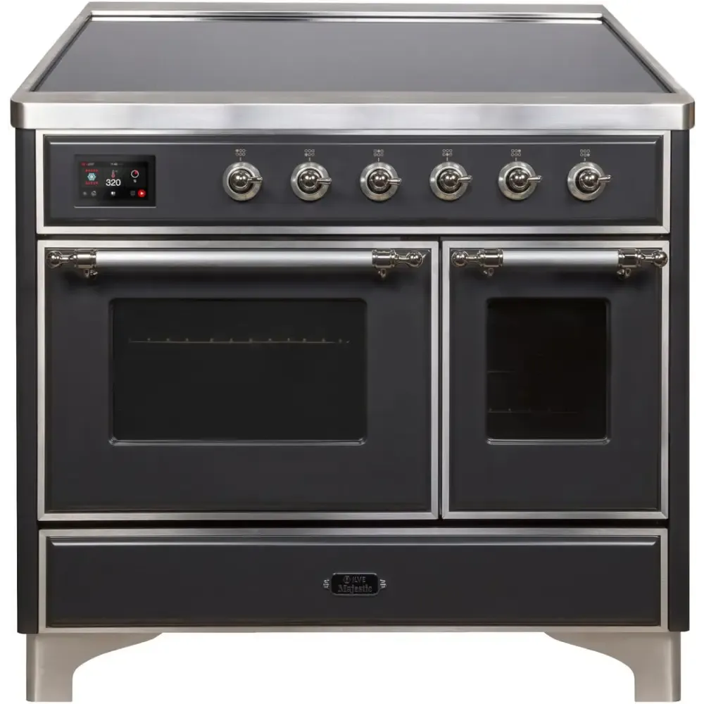 ILVE Majestic II 40 Inch Electric Freestanding Induction Range with Chrome Trim