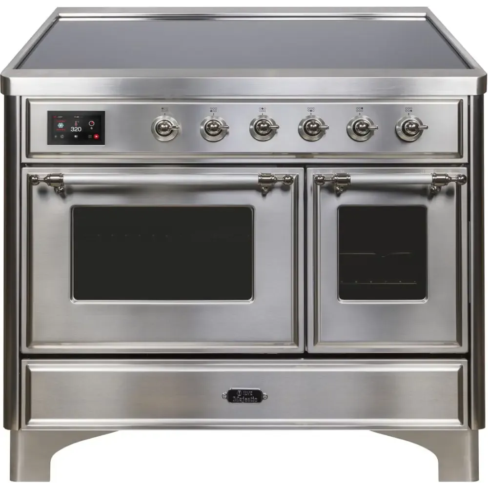 ILVE Majestic II 40 Inch Electric Freestanding Induction Range with Chrome Trim