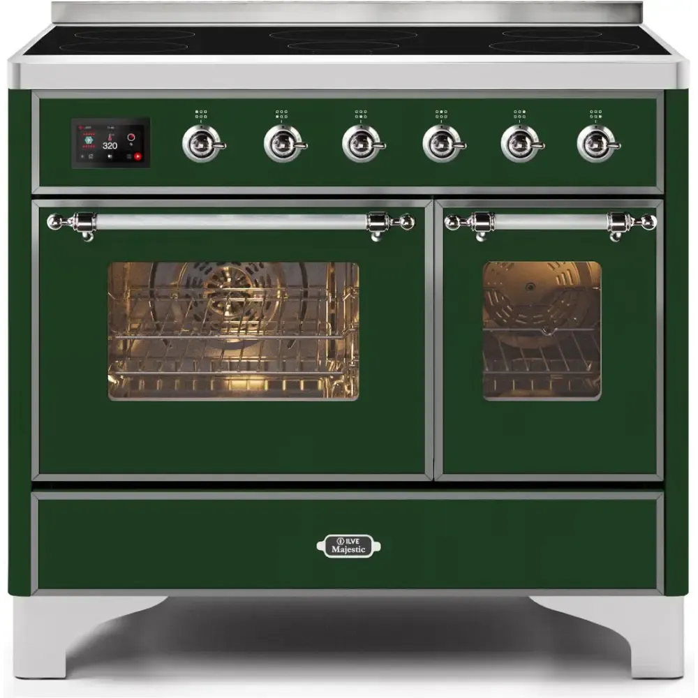 ILVE Majestic II 40 Inch Electric Freestanding Induction Range with Chrome Trim