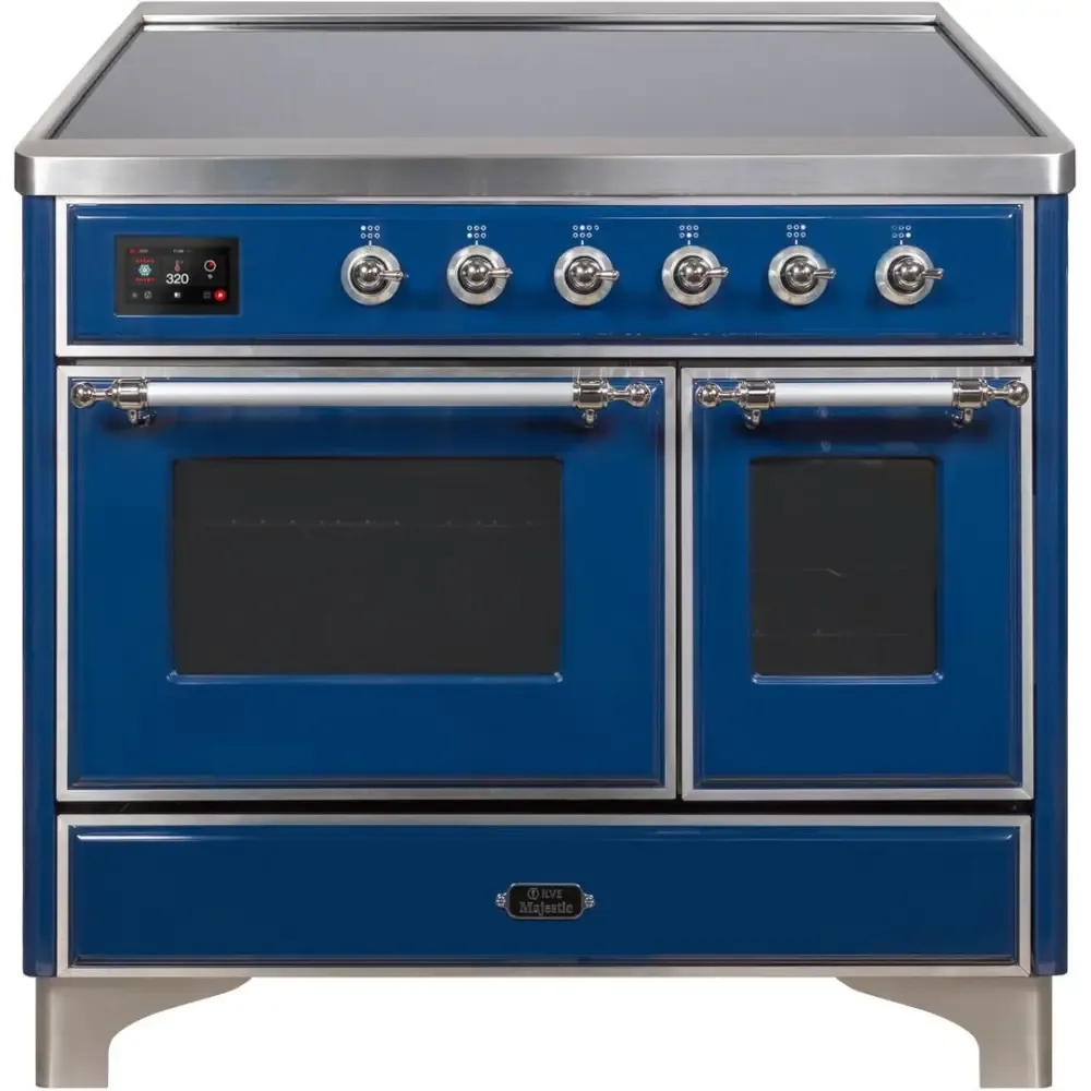 ILVE Majestic II 40 Inch Electric Freestanding Induction Range with Chrome Trim