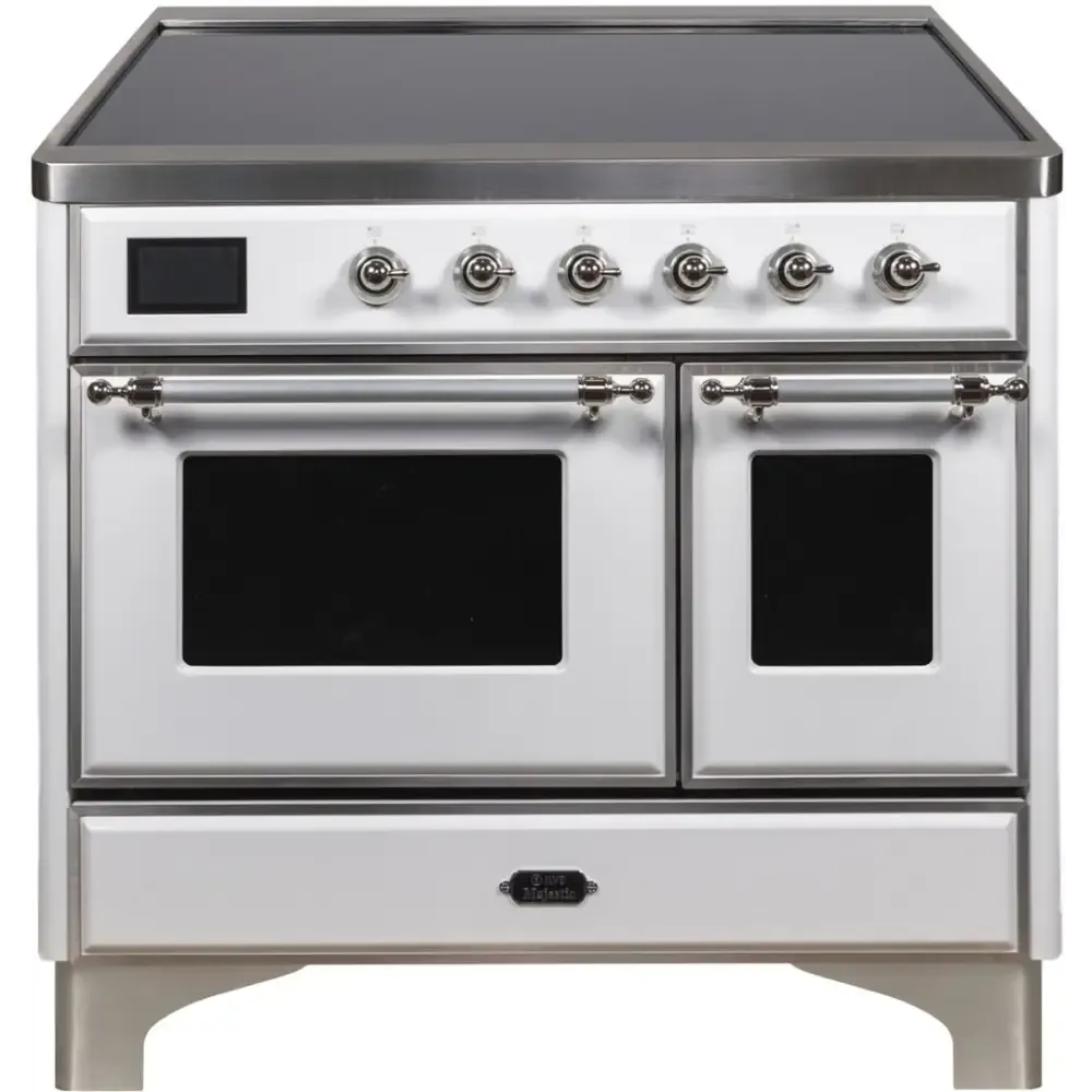 ILVE Majestic II 40 Inch Electric Freestanding Induction Range with Chrome Trim