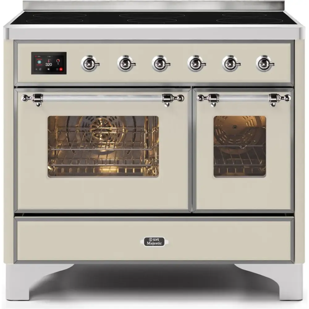 ILVE Majestic II 40 Inch Electric Freestanding Induction Range with Chrome Trim