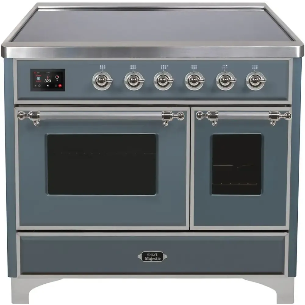 ILVE Majestic II 40 Inch Electric Freestanding Induction Range with Chrome Trim