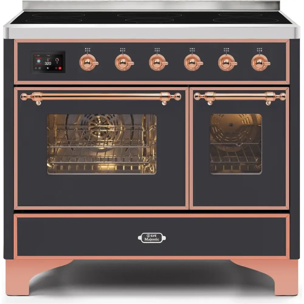 ILVE Majestic II 40 Inch Electric Freestanding Induction Range with Copper Trim