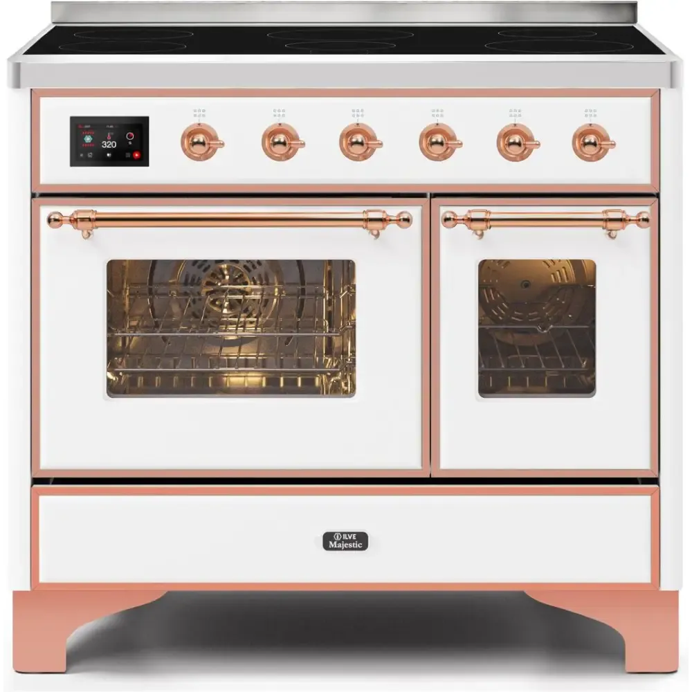 ILVE Majestic II 40 Inch Electric Freestanding Induction Range with Copper Trim