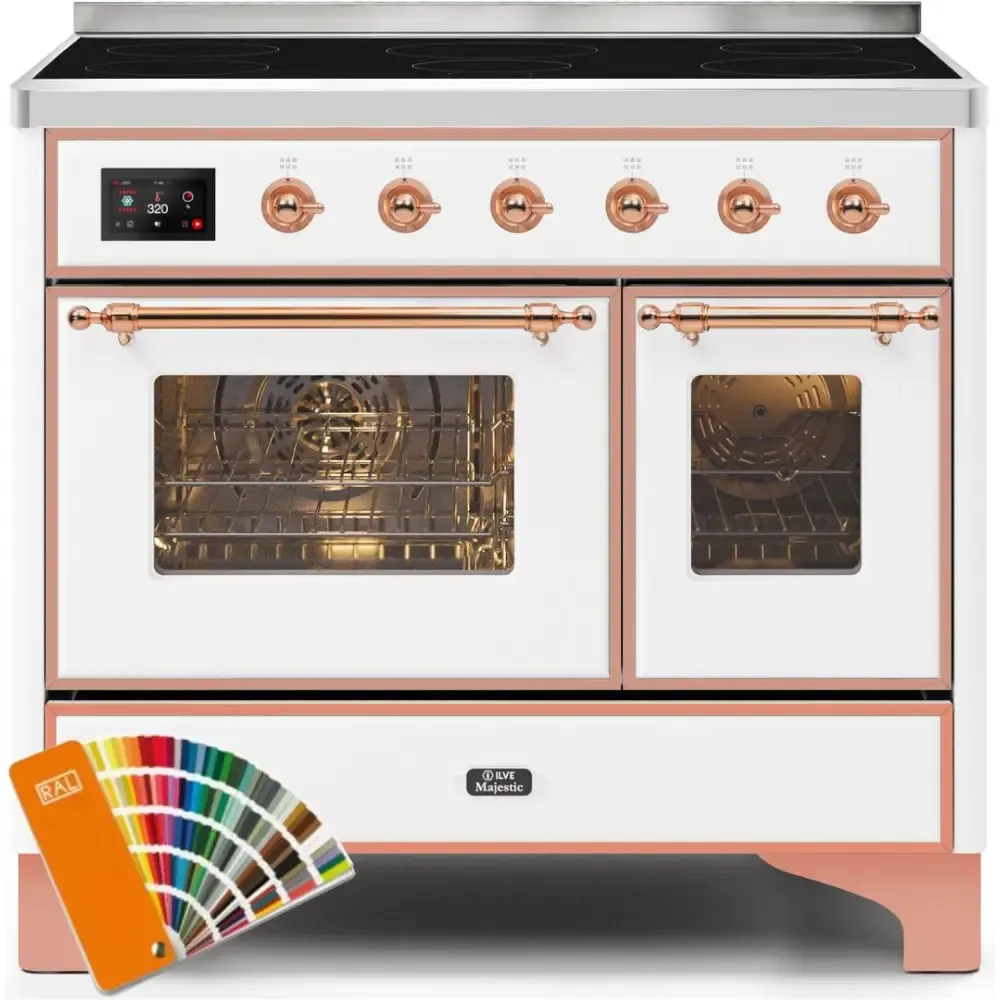 ILVE Majestic II 40 Inch Electric Freestanding Induction Range with Copper Trim