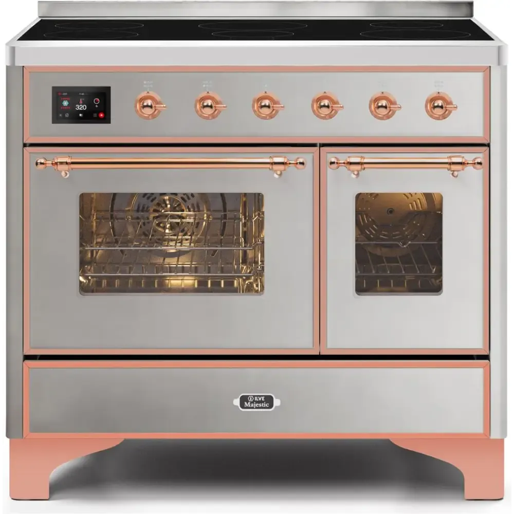 ILVE Majestic II 40 Inch Electric Freestanding Induction Range with Copper Trim