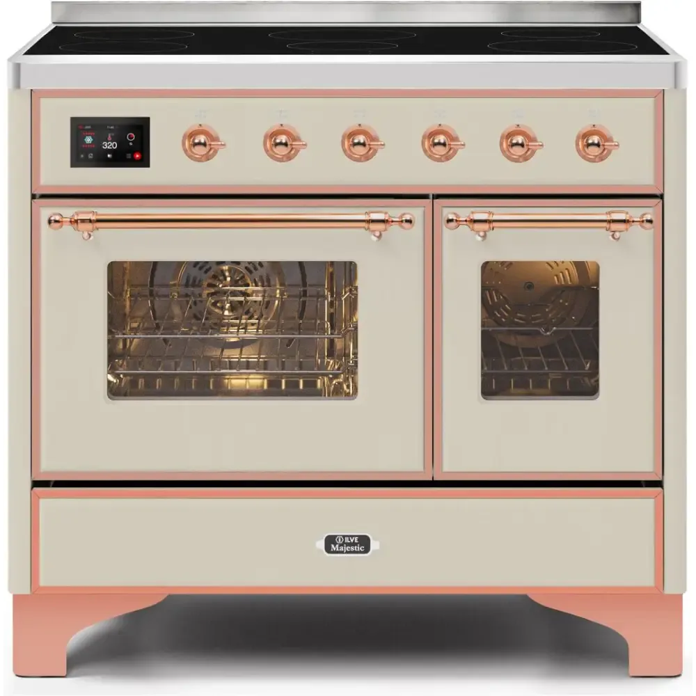 ILVE Majestic II 40 Inch Electric Freestanding Induction Range with Copper Trim