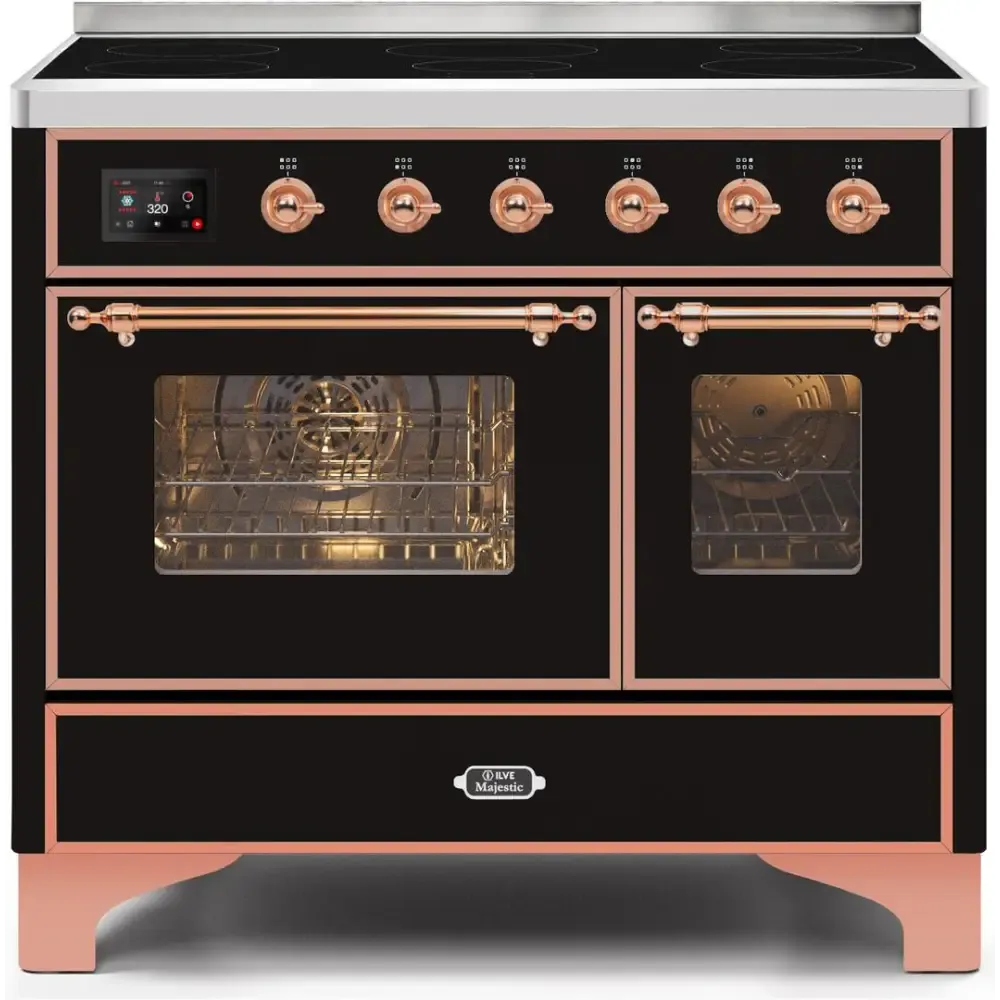 ILVE Majestic II 40 Inch Electric Freestanding Induction Range with Copper Trim