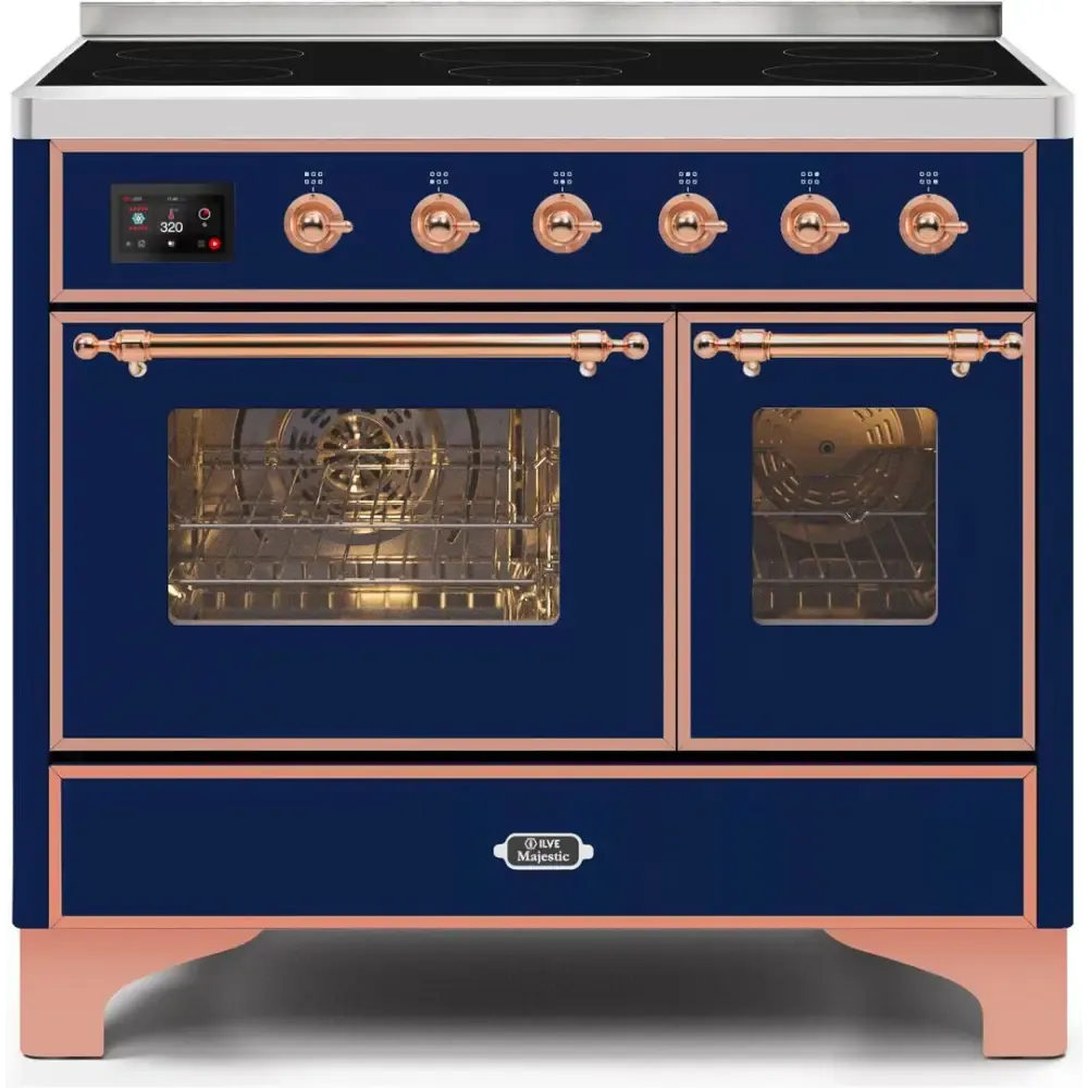 ILVE Majestic II 40 Inch Electric Freestanding Induction Range with Copper Trim