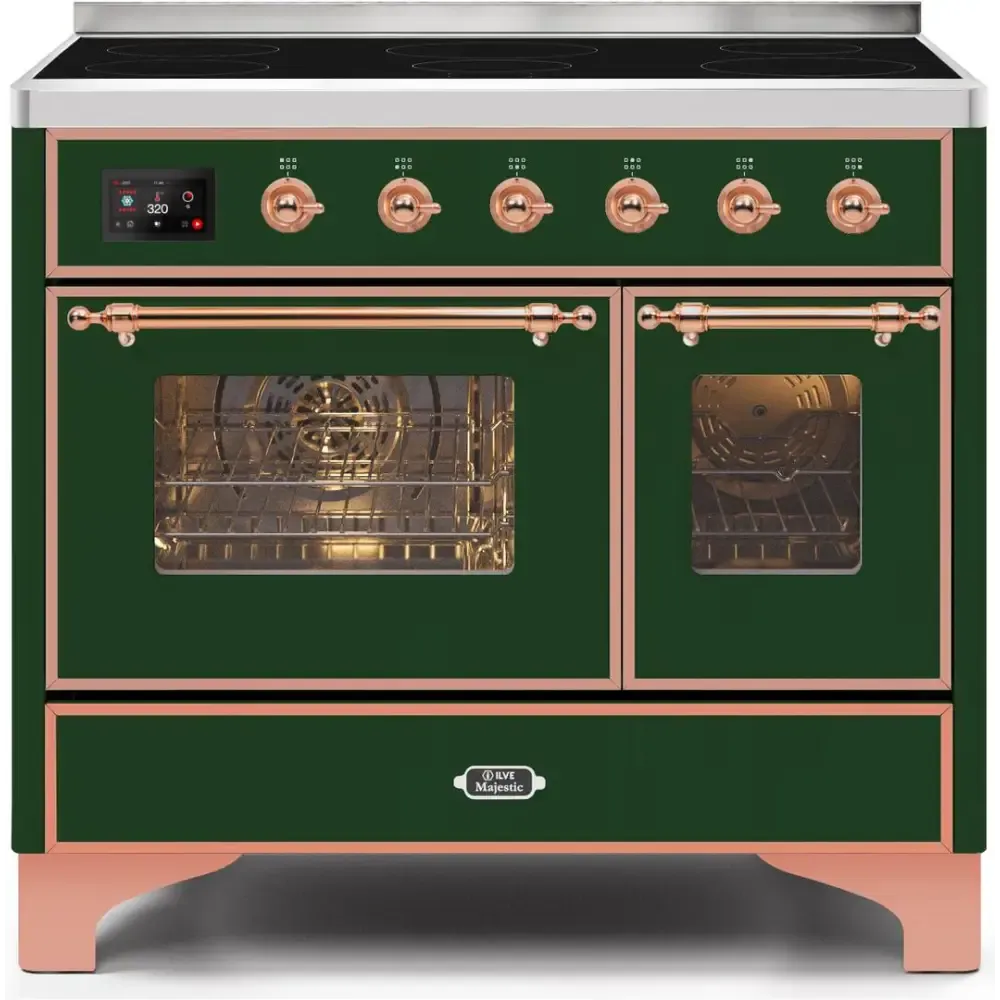 ILVE Majestic II 40 Inch Electric Freestanding Induction Range with Copper Trim