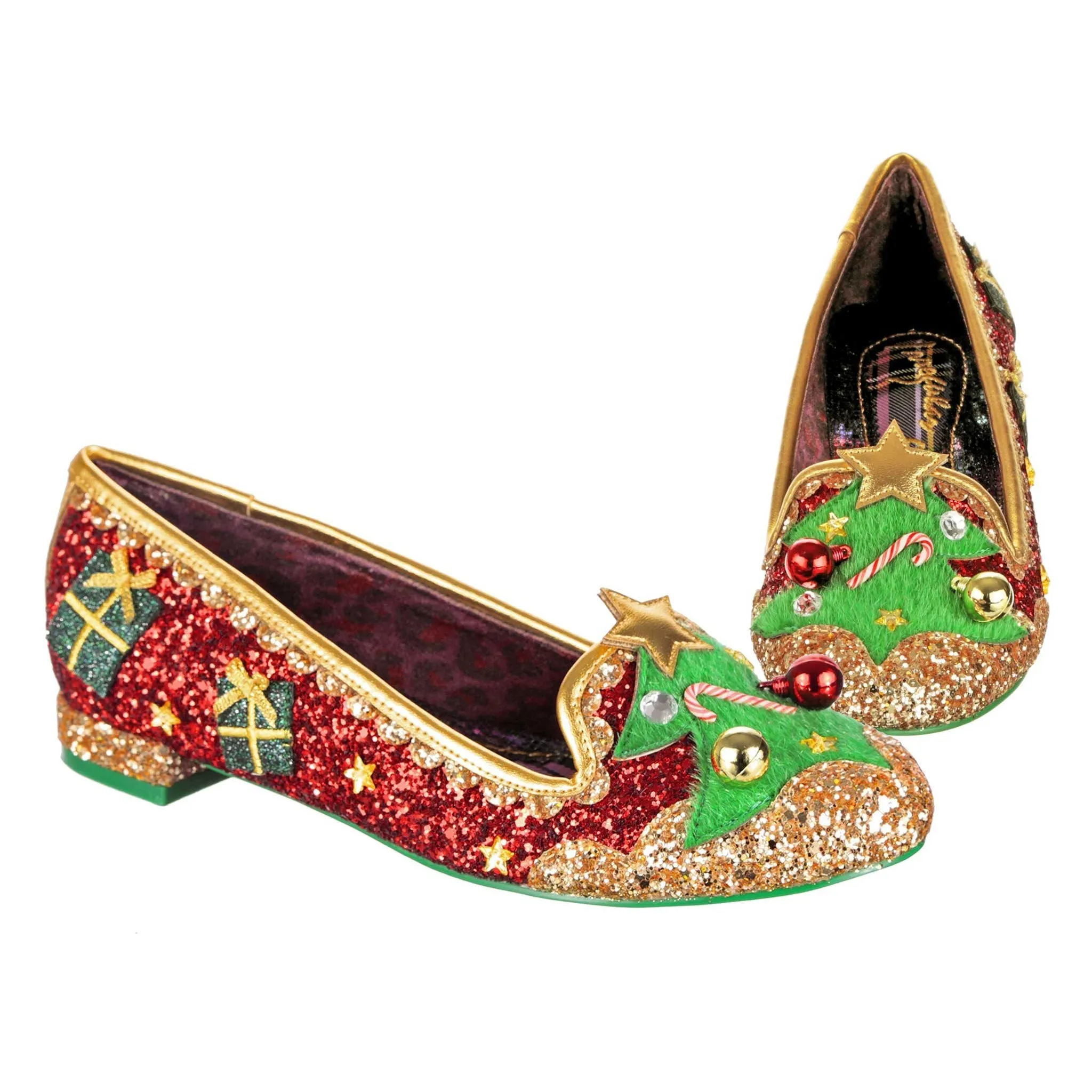 Irregular Choice Womens Under The Tree Flats - Red