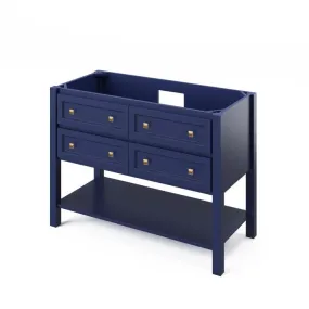 Jeffrey Alexander Adler Transitional 48 Hale Blue Single Undermount Sink Vanity With Marble Top | VKITADL48BLWCR