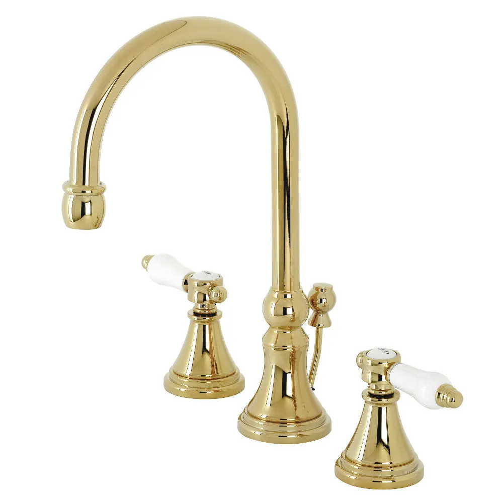 Kingston Brass KS2987BPL Bel Air Widespread Bathroom Faucet with Brass Pop-Up