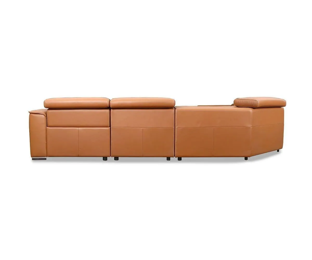 Kopervik Leather Power Reclining Sectional