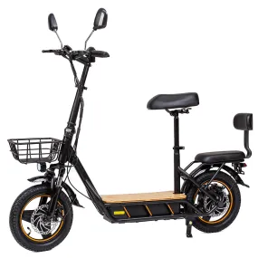 KuKirin C1 Pro Electric Scooter with Seat 14 Off-Road Tires 500W Motor 48V 26Ah Battery