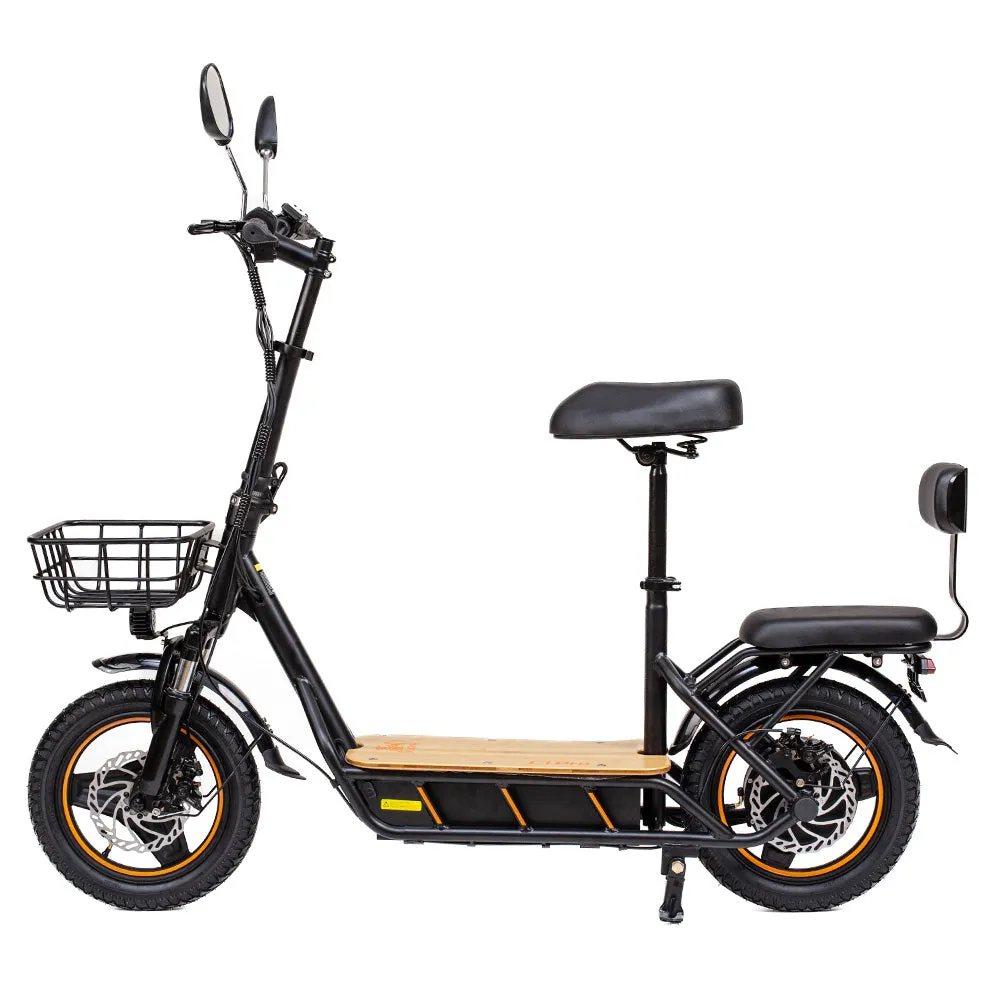 KuKirin C1 Pro Electric Scooter with Seat 14 Off-Road Tires 500W Motor 48V 26Ah Battery