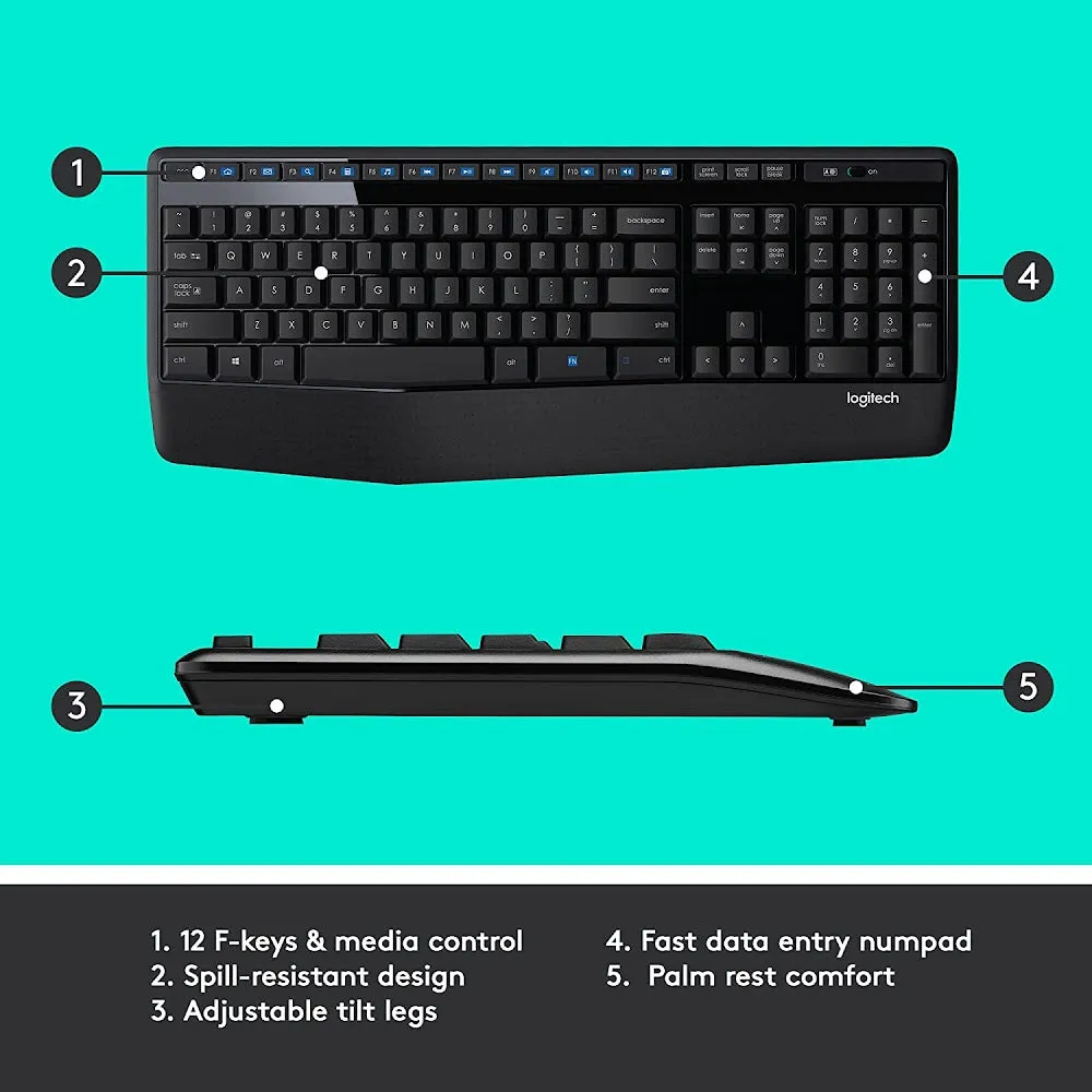 Logitech MK345 Comfort Wireless Keyboard And Mouse Combo