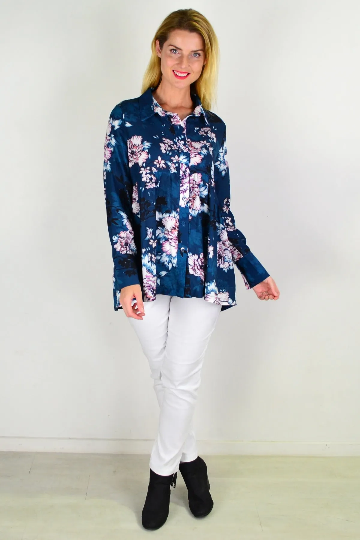 Long Sleeve Carnation Tunic Shirt