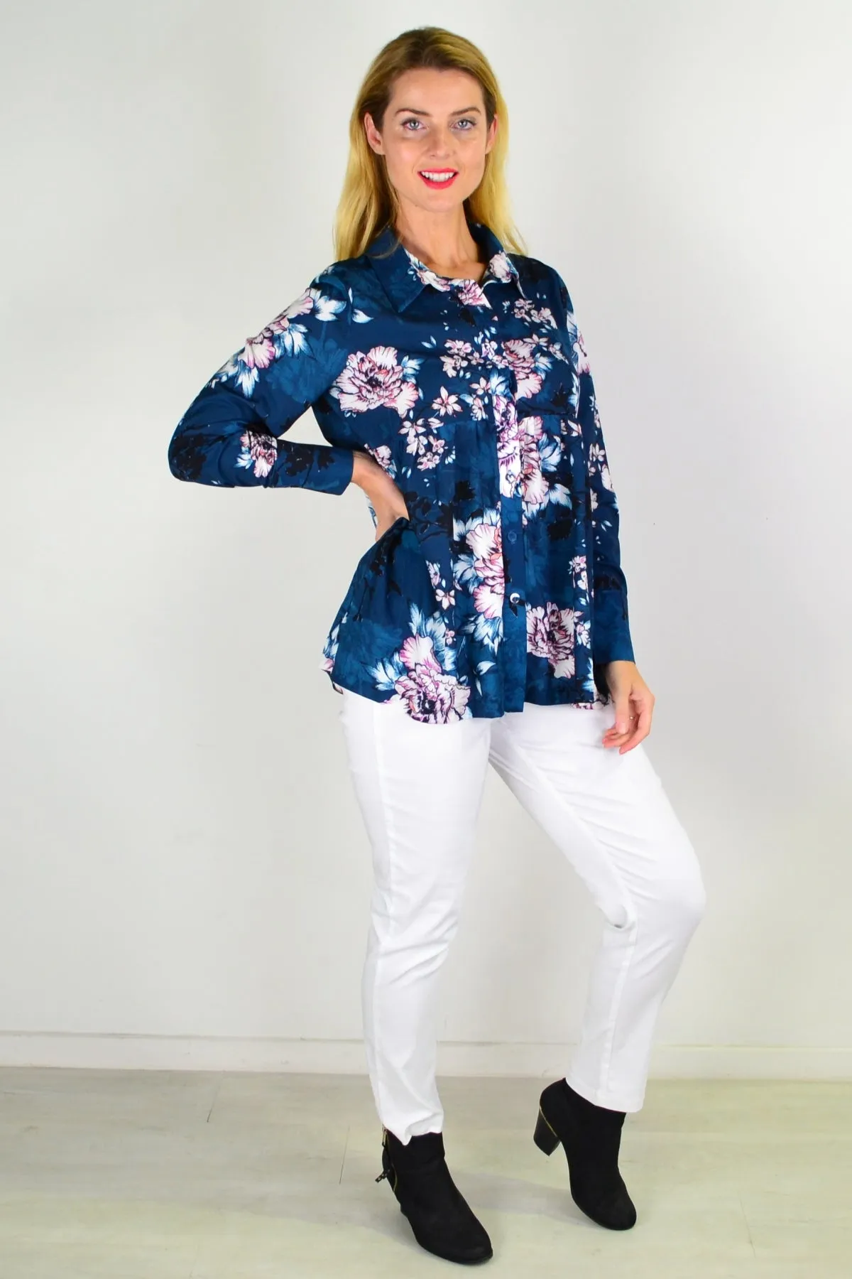 Long Sleeve Carnation Tunic Shirt