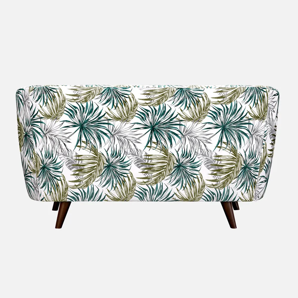 Meadow Kale Green Palm Loveseat