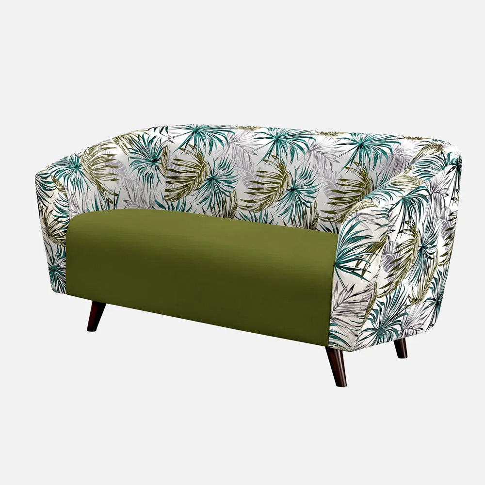 Meadow Kale Green Palm Loveseat