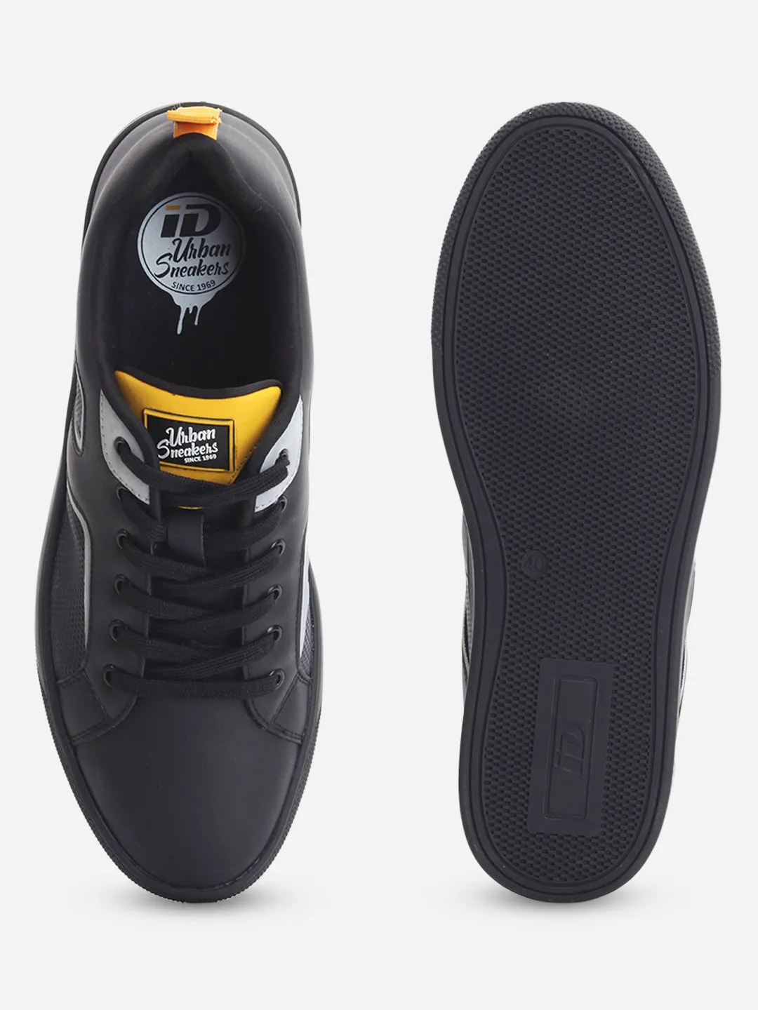 Men's Black Lace Up Smart Casual Sneaker (ID3076)