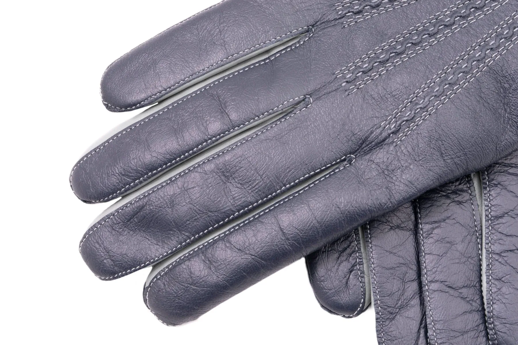 Midnight Blue Touchscreen Lamb Nappa Gloves