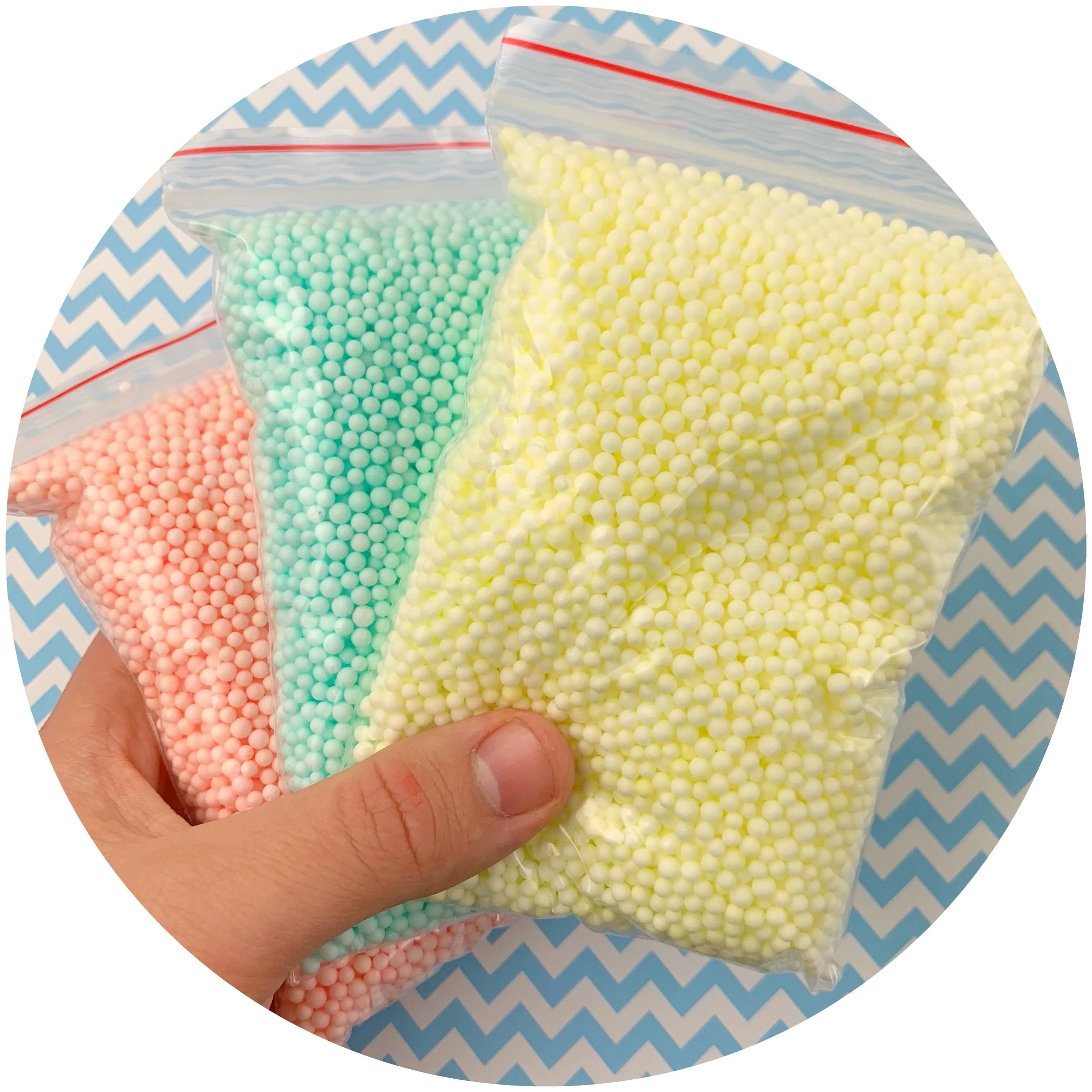 Multi-Pack Small Pastel Foam Beads