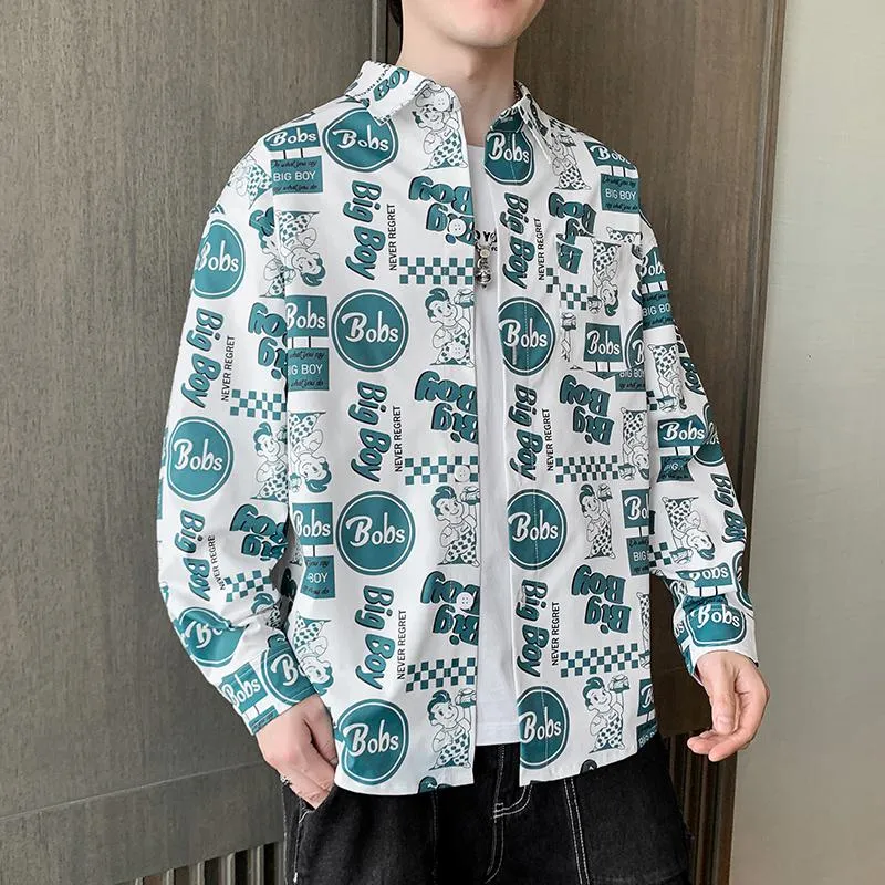 Print Trendy Vacation Style Casual Long Sleeve Shirt