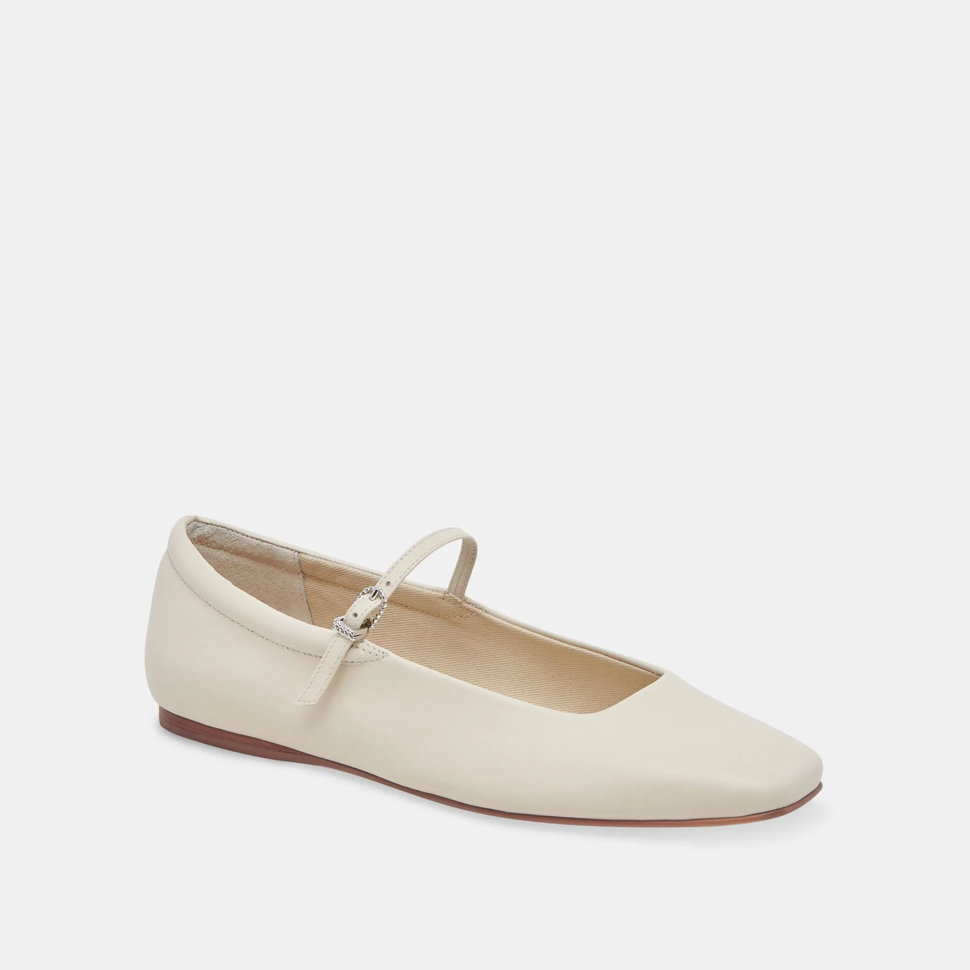 REYES BALLET FLATS IVORY LEATHER