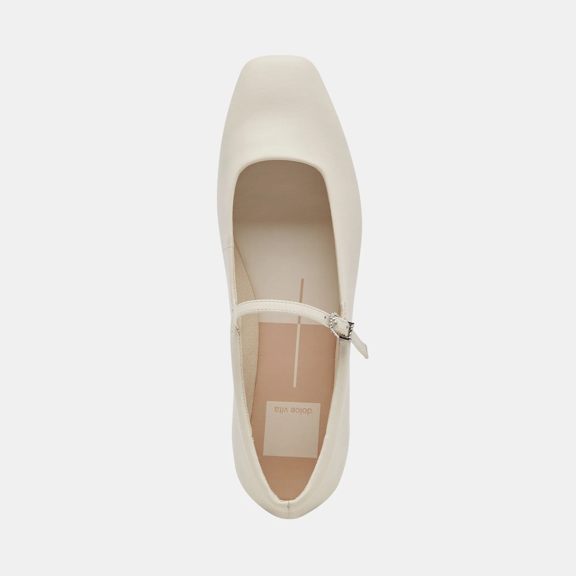 REYES BALLET FLATS IVORY LEATHER