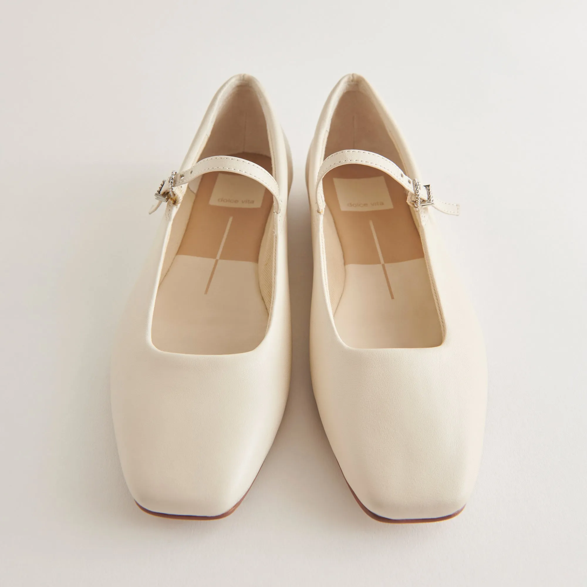 REYES BALLET FLATS IVORY LEATHER