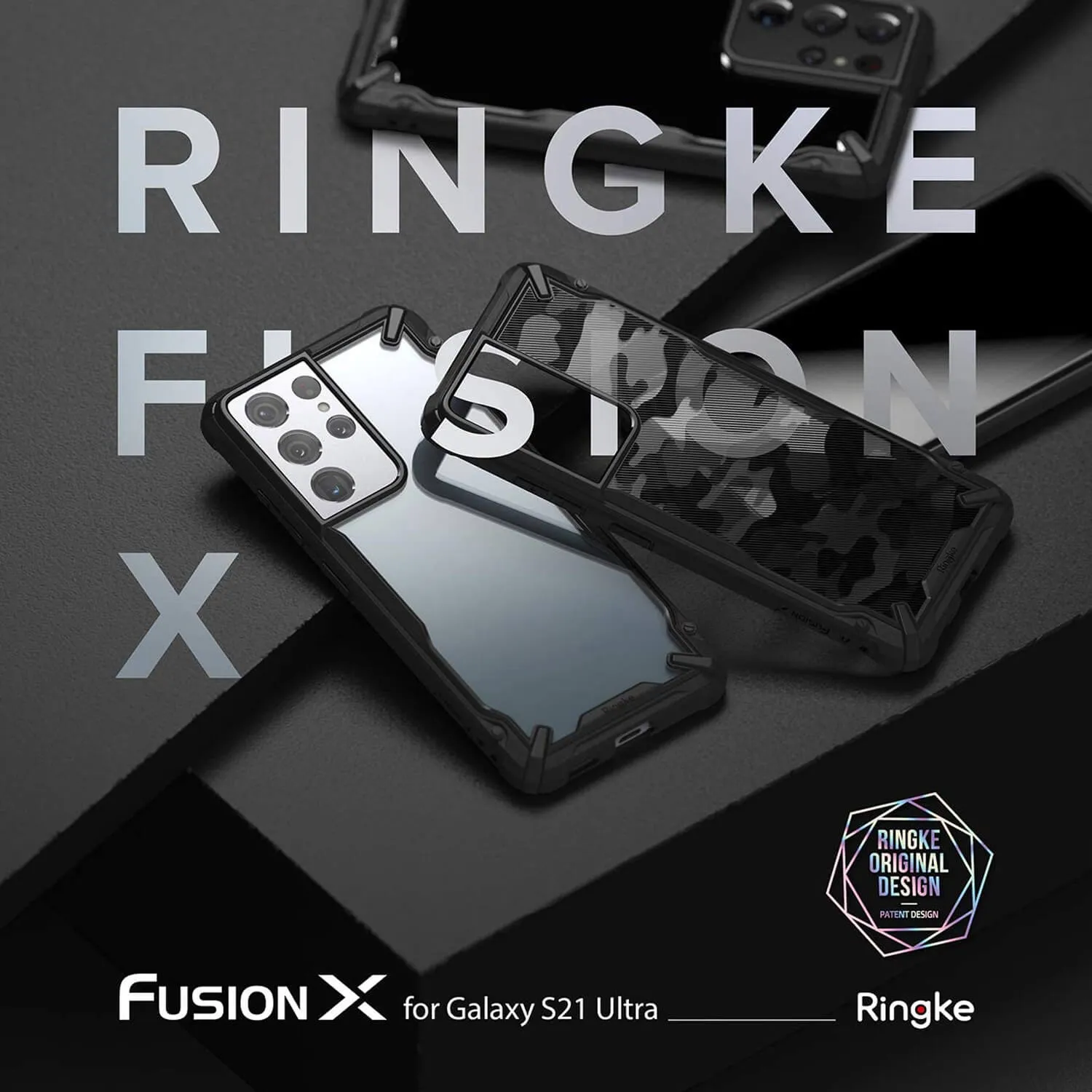 Ringke Samsung Galaxy S21 Ultra 5G Case Fusion X Black