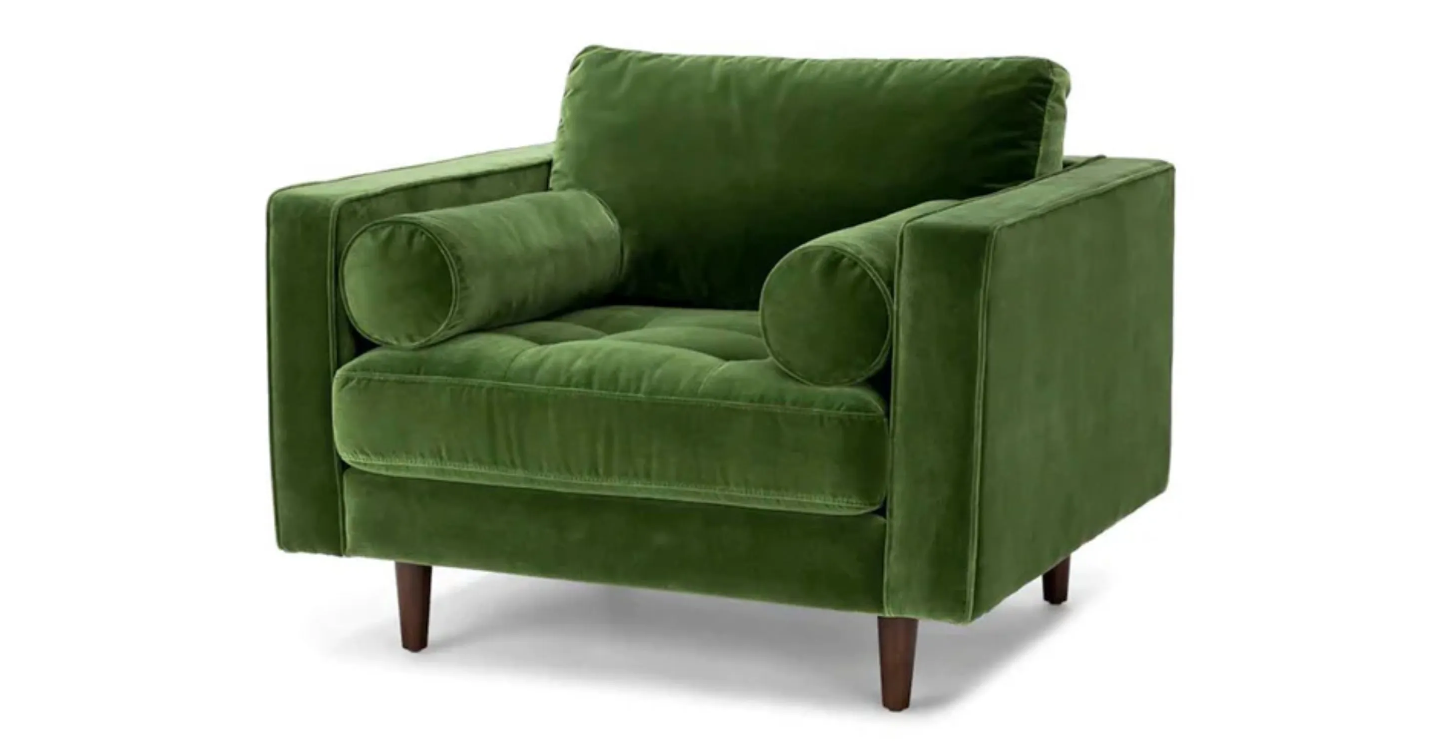 Roma Fabric Chair in Green Velvet 42”