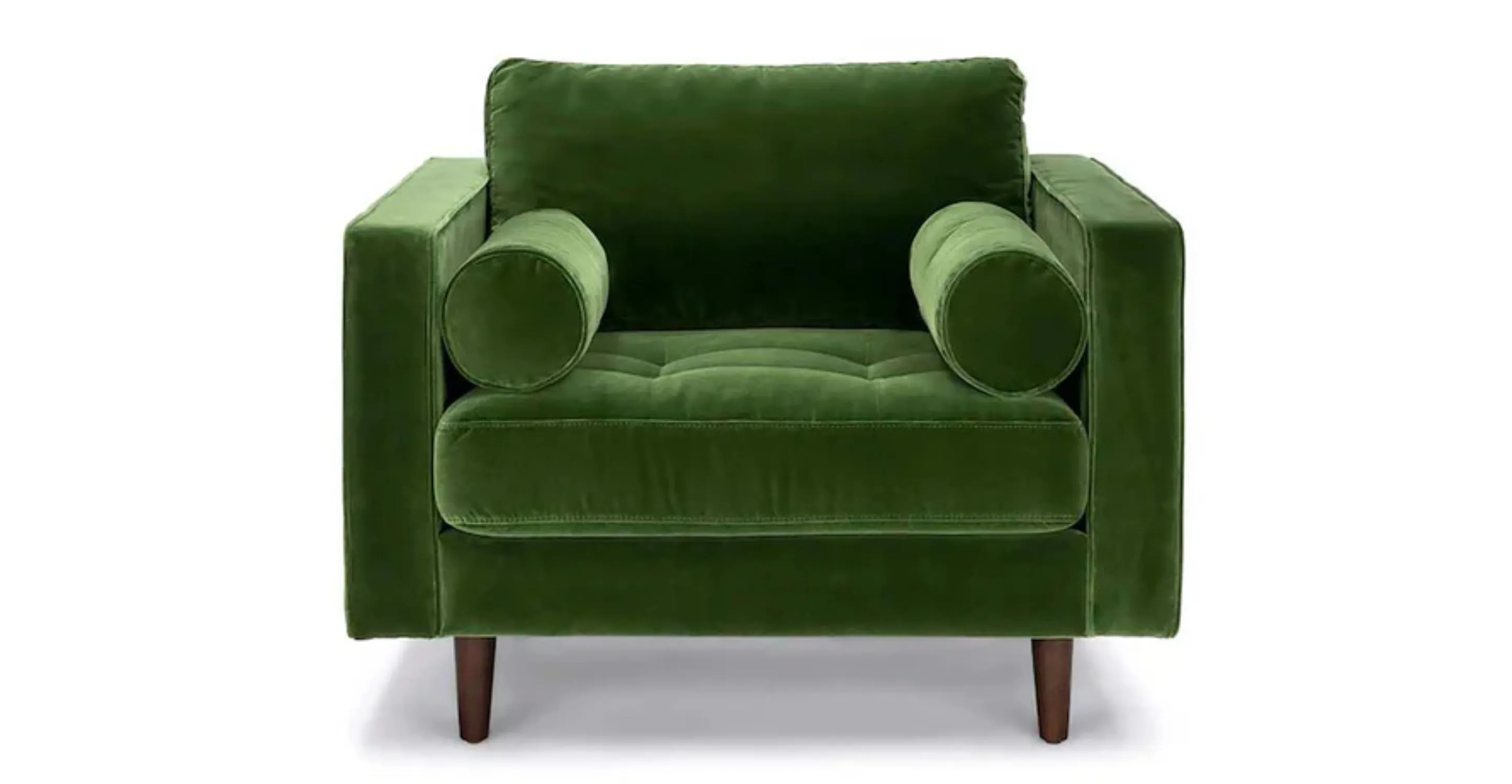 Roma Fabric Chair in Green Velvet 42”