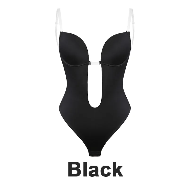 SheCurve® Strapless U Plunge Thong Bodysuit