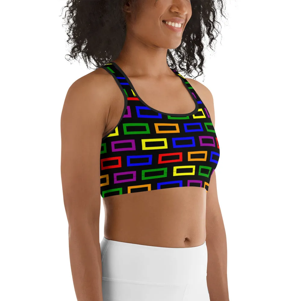 Sports Bra Colorful Blocks