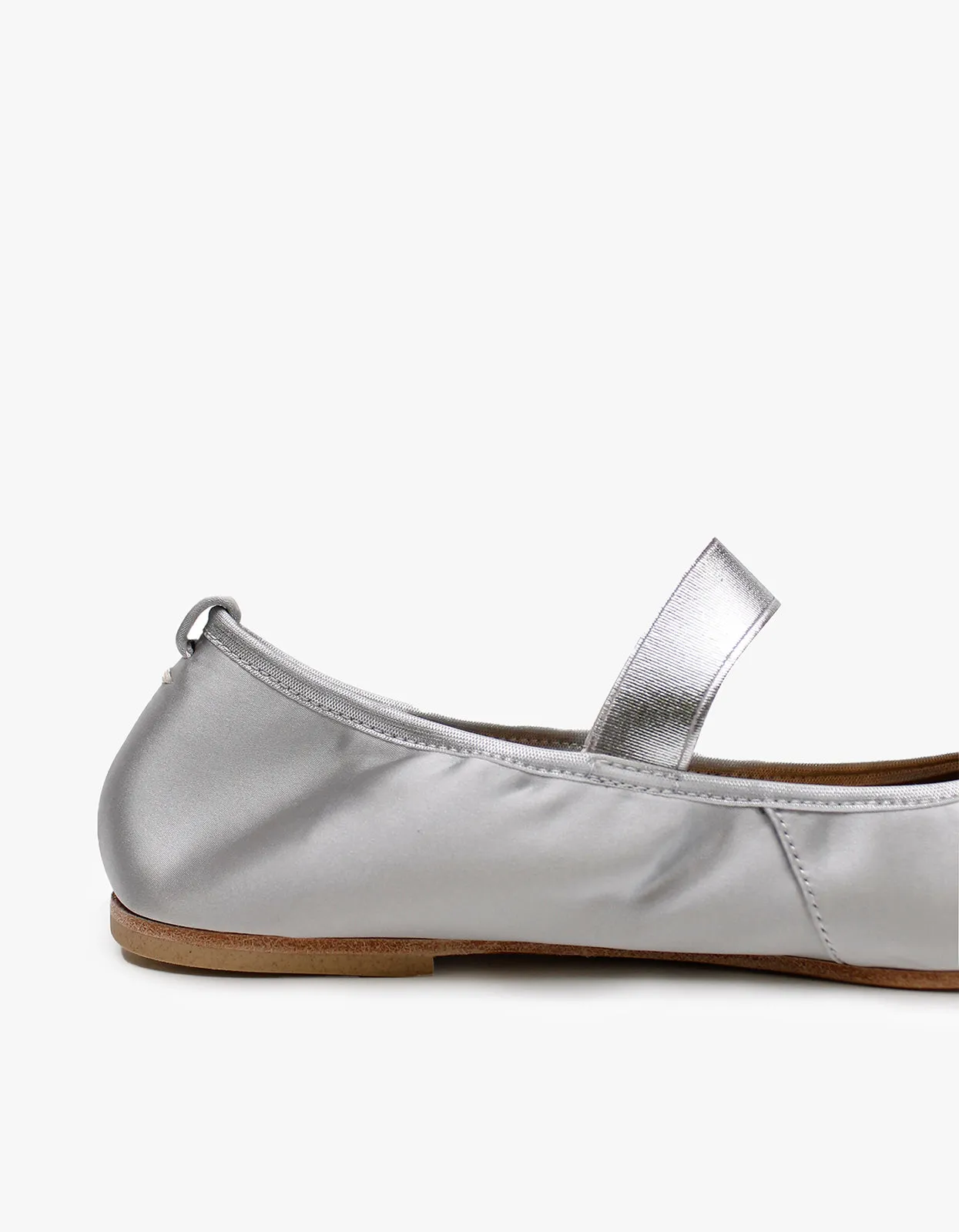 Superette X La Tribe Ballet Flat - Silver Satin