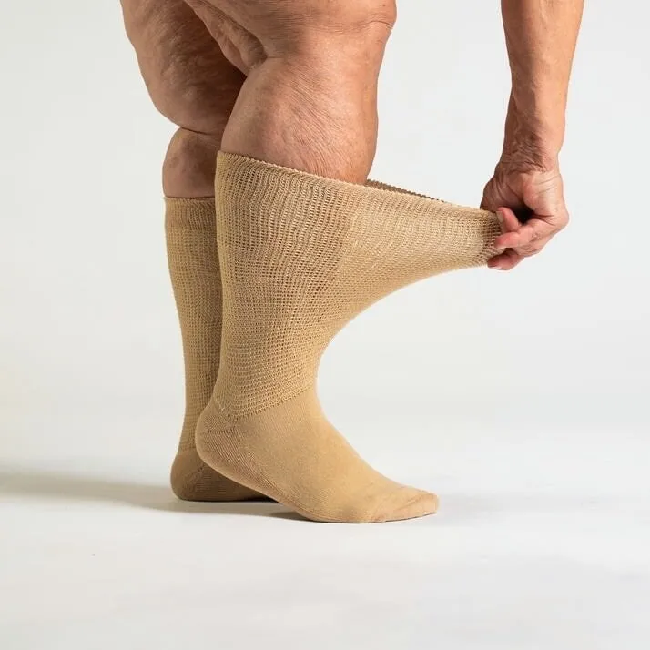 Tan EasyStretch™ Diabetic Socks