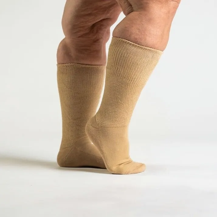 Tan EasyStretch™ Diabetic Socks